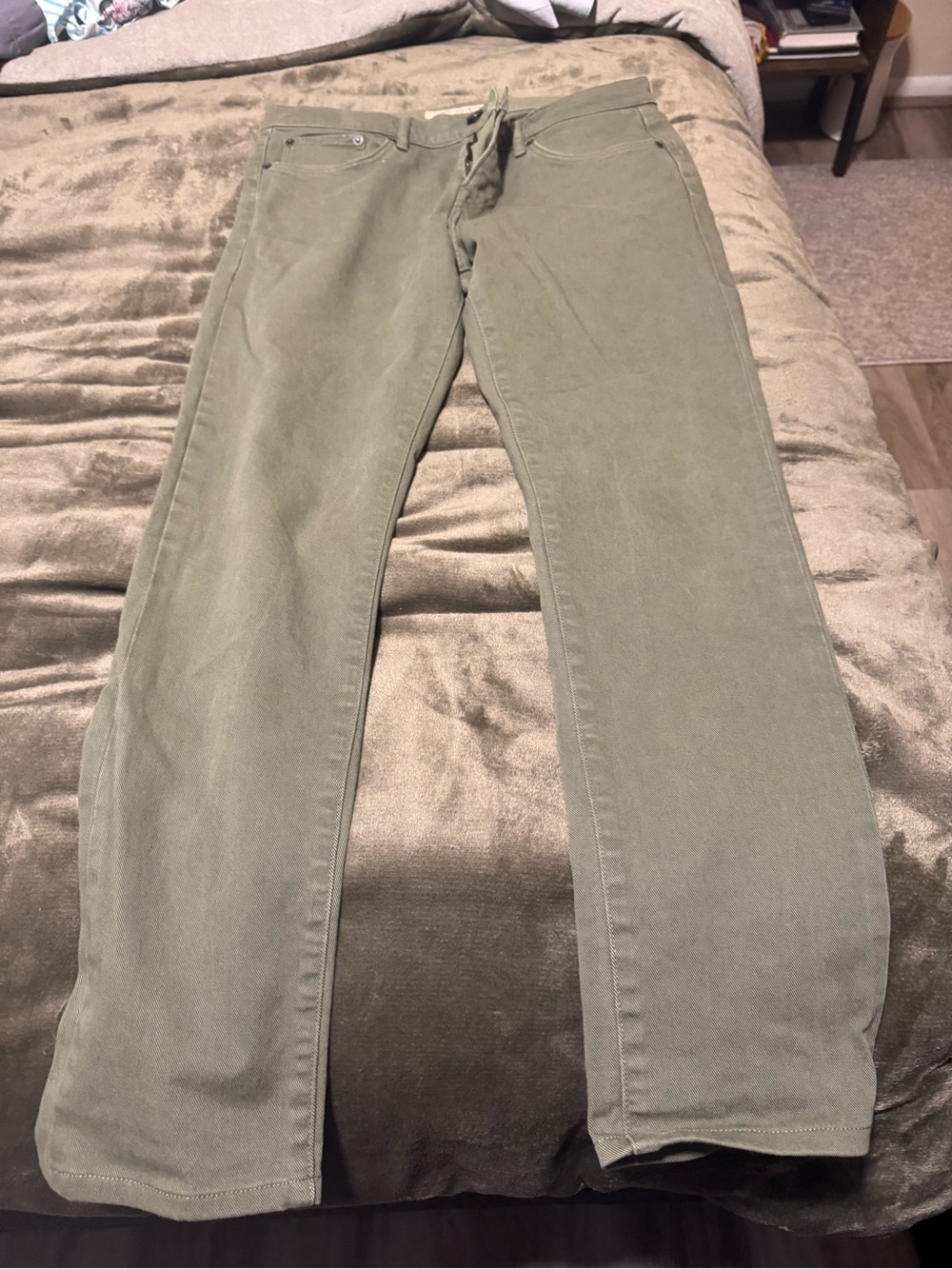 Burberry Men's Olive Green Jeans